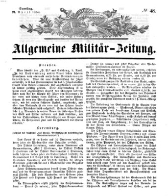 Allgemeine Militär-Zeitung Samstag 22. April 1854