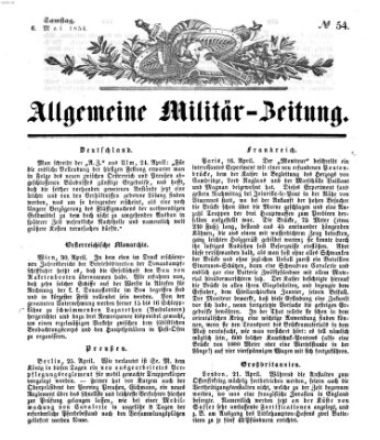 Allgemeine Militär-Zeitung Samstag 6. Mai 1854