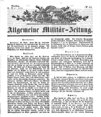 Allgemeine Militär-Zeitung Dienstag 23. Mai 1854