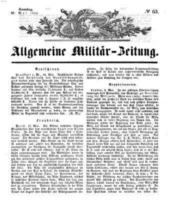 Allgemeine Militär-Zeitung Samstag 27. Mai 1854