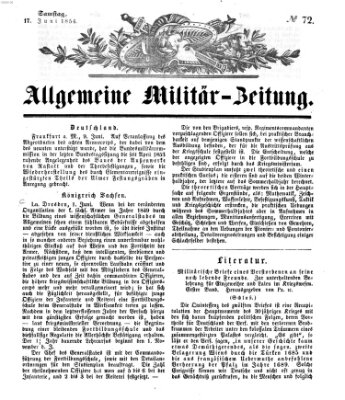 Allgemeine Militär-Zeitung Samstag 17. Juni 1854