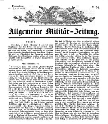 Allgemeine Militär-Zeitung Donnerstag 22. Juni 1854