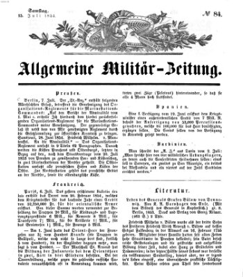 Allgemeine Militär-Zeitung Samstag 15. Juli 1854