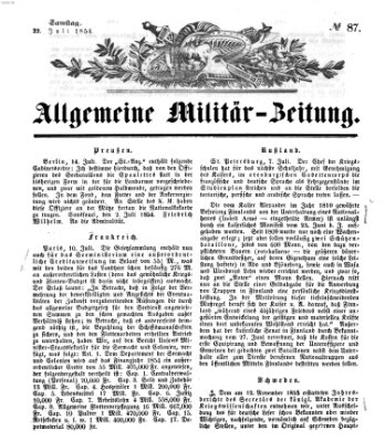 Allgemeine Militär-Zeitung Samstag 22. Juli 1854