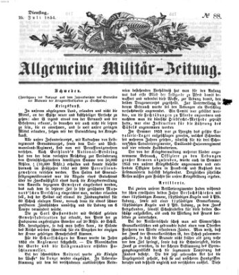 Allgemeine Militär-Zeitung Dienstag 25. Juli 1854