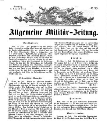 Allgemeine Militär-Zeitung Samstag 5. August 1854