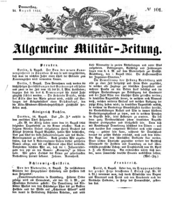 Allgemeine Militär-Zeitung Donnerstag 24. August 1854