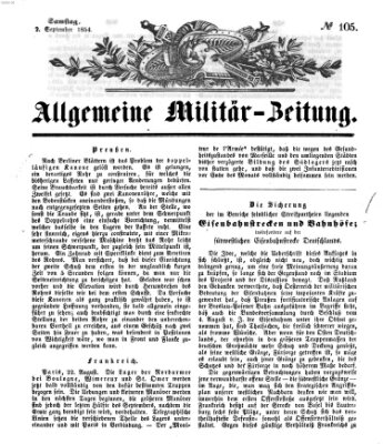 Allgemeine Militär-Zeitung Samstag 2. September 1854