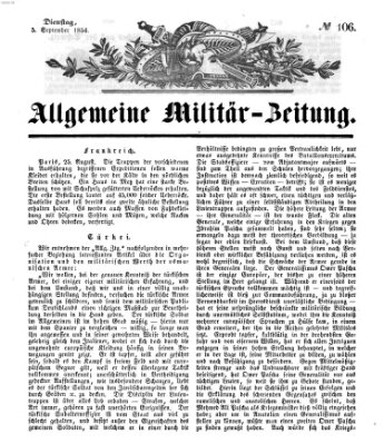 Allgemeine Militär-Zeitung Dienstag 5. September 1854