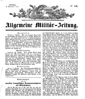 Allgemeine Militär-Zeitung Samstag 9. September 1854