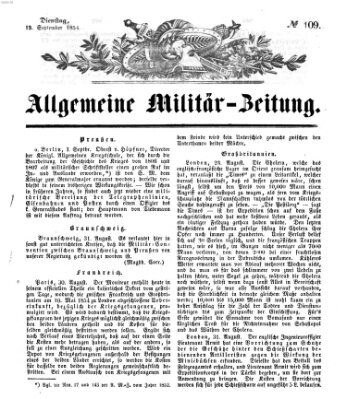 Allgemeine Militär-Zeitung Dienstag 12. September 1854