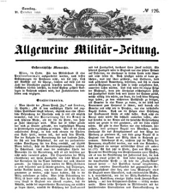 Allgemeine Militär-Zeitung Samstag 21. Oktober 1854