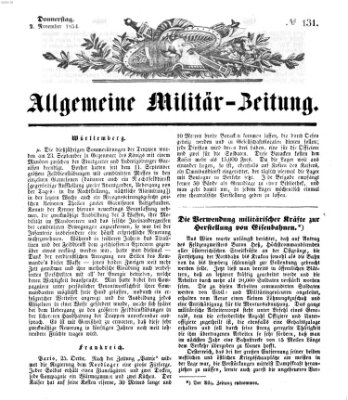 Allgemeine Militär-Zeitung Donnerstag 2. November 1854