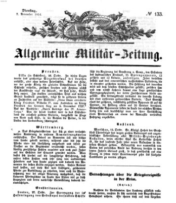 Allgemeine Militär-Zeitung Dienstag 7. November 1854