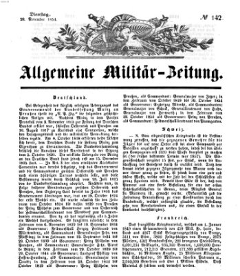 Allgemeine Militär-Zeitung Dienstag 28. November 1854