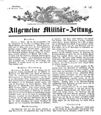 Allgemeine Militär-Zeitung Samstag 9. Dezember 1854