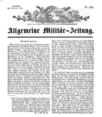 Allgemeine Militär-Zeitung Samstag 16. Dezember 1854