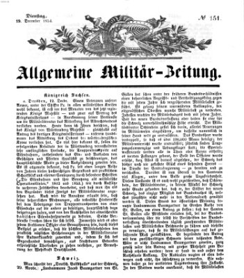 Allgemeine Militär-Zeitung Dienstag 19. Dezember 1854