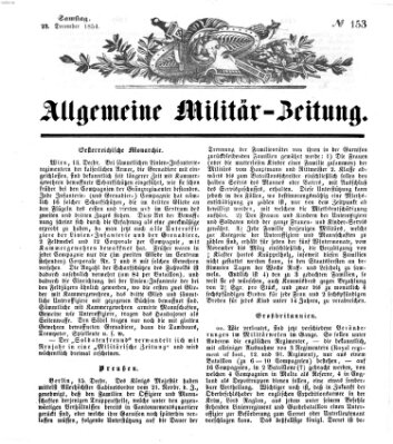 Allgemeine Militär-Zeitung Samstag 23. Dezember 1854