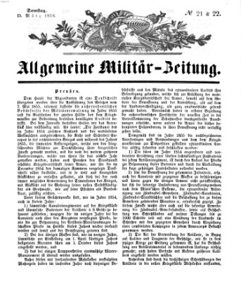 Allgemeine Militär-Zeitung Samstag 15. März 1856