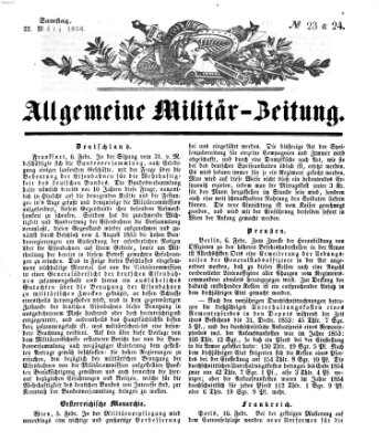 Allgemeine Militär-Zeitung Samstag 22. März 1856