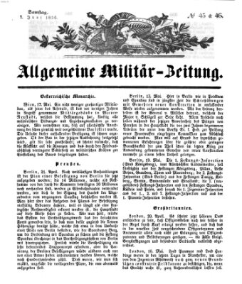 Allgemeine Militär-Zeitung Samstag 7. Juni 1856