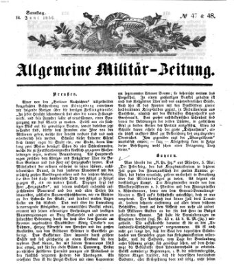 Allgemeine Militär-Zeitung Samstag 14. Juni 1856