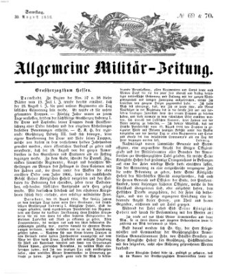 Allgemeine Militär-Zeitung Samstag 30. August 1856