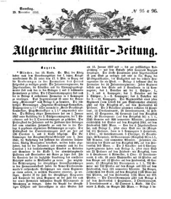 Allgemeine Militär-Zeitung Samstag 29. November 1856