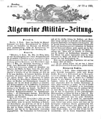 Allgemeine Militär-Zeitung Samstag 13. Dezember 1856