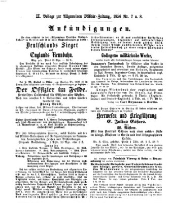 Allgemeine Militär-Zeitung Samstag 26. Januar 1856