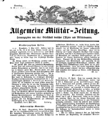 Allgemeine Militär-Zeitung Samstag 9. Mai 1857