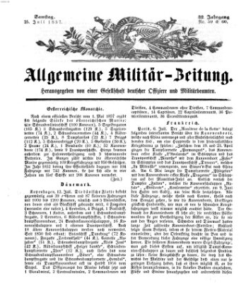 Allgemeine Militär-Zeitung Samstag 25. Juli 1857