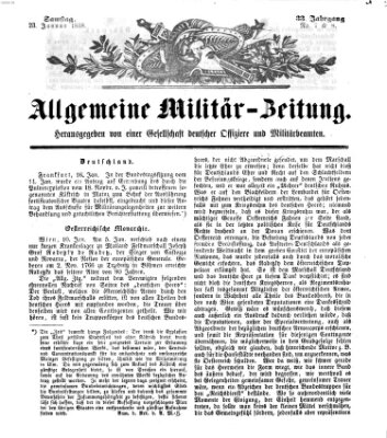 Allgemeine Militär-Zeitung Samstag 23. Januar 1858