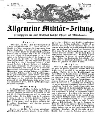 Allgemeine Militär-Zeitung Samstag 22. Mai 1858