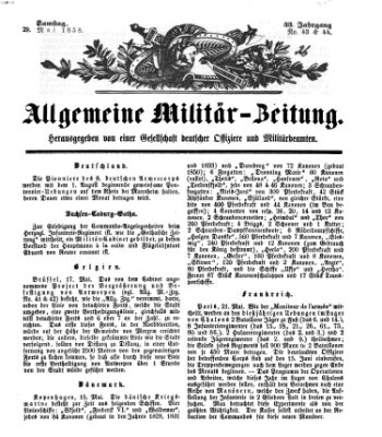 Allgemeine Militär-Zeitung Samstag 29. Mai 1858