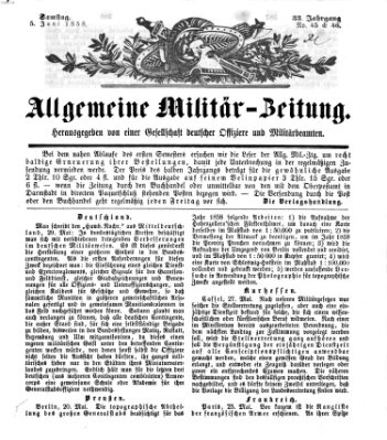 Allgemeine Militär-Zeitung Samstag 5. Juni 1858