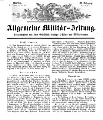 Allgemeine Militär-Zeitung Samstag 8. Januar 1859