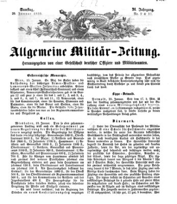 Allgemeine Militär-Zeitung Samstag 29. Januar 1859