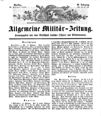 Allgemeine Militär-Zeitung Samstag 19. Februar 1859