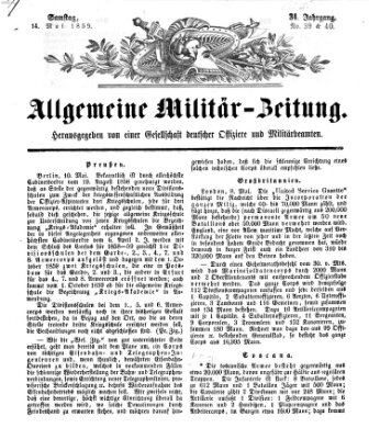 Allgemeine Militär-Zeitung Samstag 14. Mai 1859