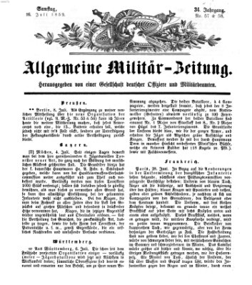 Allgemeine Militär-Zeitung Samstag 16. Juli 1859