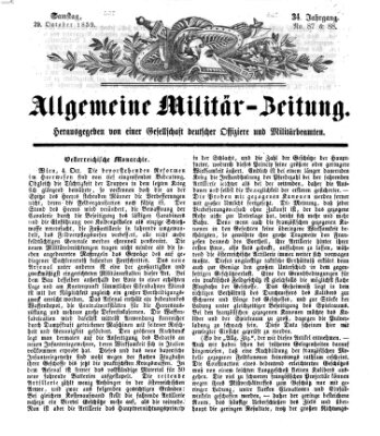 Allgemeine Militär-Zeitung Samstag 29. Oktober 1859