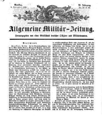 Allgemeine Militär-Zeitung Samstag 5. November 1859