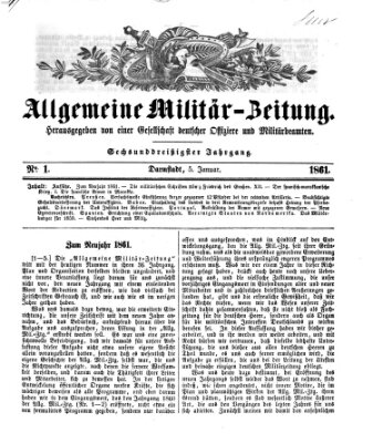 Allgemeine Militär-Zeitung Samstag 5. Januar 1861