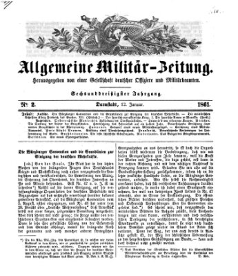 Allgemeine Militär-Zeitung Samstag 12. Januar 1861