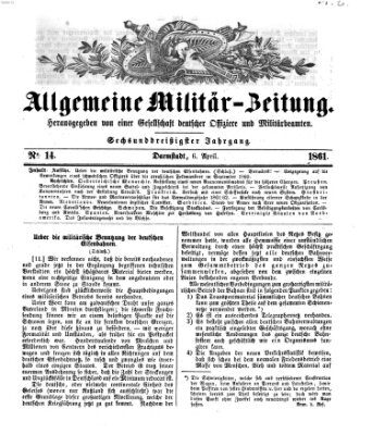 Allgemeine Militär-Zeitung Samstag 6. April 1861