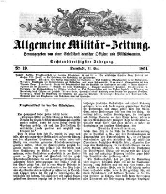 Allgemeine Militär-Zeitung Samstag 11. Mai 1861