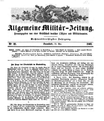 Allgemeine Militär-Zeitung Samstag 25. Mai 1861