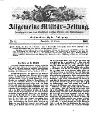 Allgemeine Militär-Zeitung Samstag 12. Oktober 1861